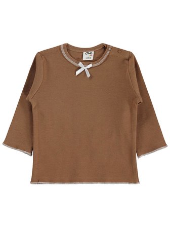 Civil Baby Fiyonklu Düz 6-18 Ay Sweatshirt - Kahve