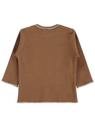 Civil Baby Fiyonklu Düz 6-18 Ay Sweatshirt - Kahve