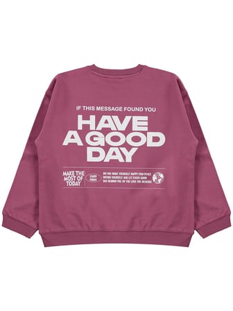 Civil Girls Make The Most Baskılı 10-13 Yaş Sweatshirt - Lila