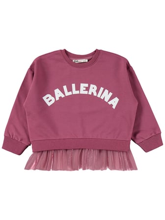 Civil Girls Ballerina Baskılı 2-5 Yaş Eşofman Takımı - Lila