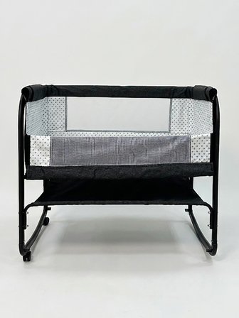 Kujju Sedef Anne Yanı Bebek Beşiği 50x90 Cm - Gri