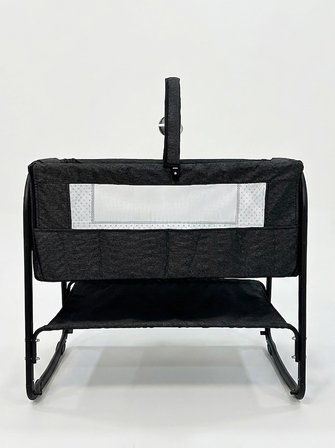 Kujju Sedef Anne Yanı Bebek Beşiği 50x90 Cm - Gri
