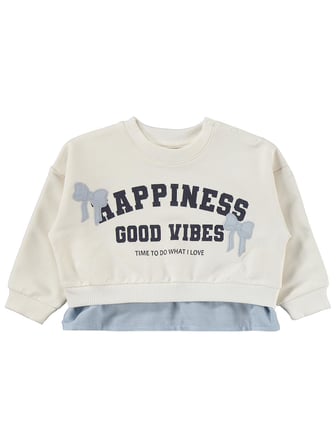 Civil Baby Happınıes Good Vibes Baskılı 6-18 Ay Takım - Ekru