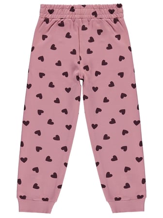 Civil Girls Kalp Desenli 6-9 Yaş Eşofman Altı - Pembe