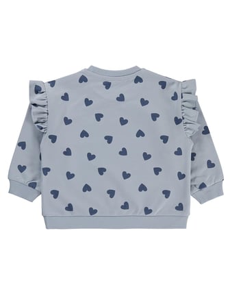 Civil Girls Kalp Desenli 2-5 Yaş Sweatshirt - Mavi