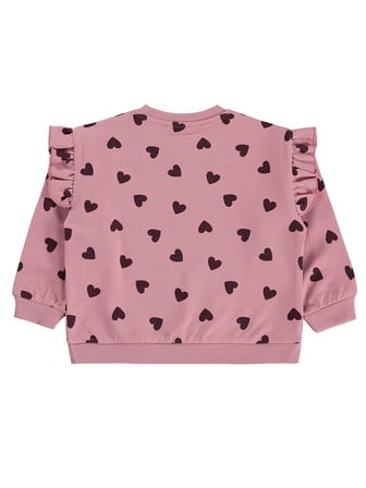Civil Girls Kalp Desenli 2-5 Yaş Sweatshirt - Pembe