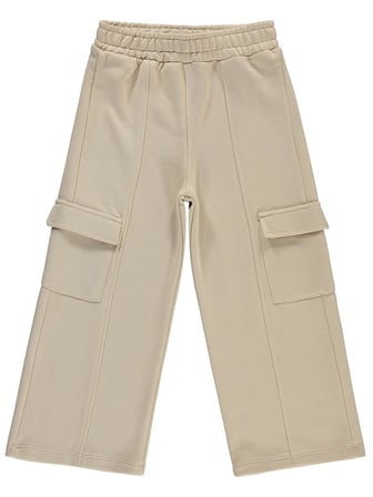 Civil Girls Kargo Cepli 10-13 Yaş Eşofman Altı - Bej