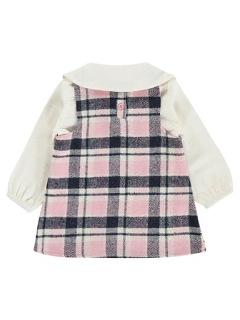 Civil Baby Tavşan Nakış Gömlekli Oduncu 6-18 Ay Elbise - Ekru
