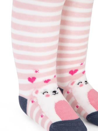 Civil Baby Love Bear 6- Bebek Kız Külotlu Çorap - Pembe