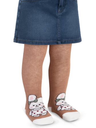Civil Baby CuteGirl 6- Bebek Kız Külotlu Çorap - Kahverengi