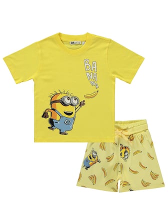 Minions 2-9 Yaş Şortlu Takım - Sarı