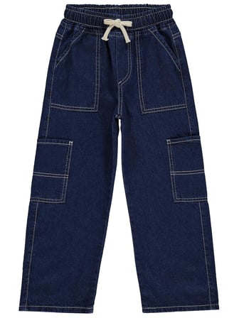 Civil Boys Kontras Dikişli 6-9 Yaş Pantolon - Mavi