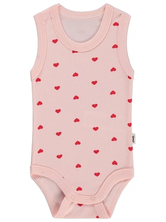 Civil Baby Kalp Empirme 0-3 Yaş Çıtçıtlı Badi - Pembe