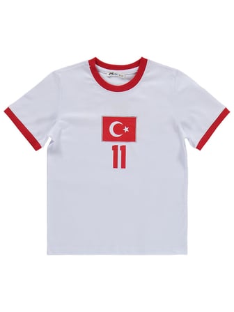 Civil Boys Türkiye Baskılı 2’li 6-9 Yaş Takım - Pamuk Forma - Beyaz