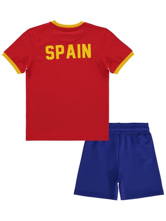 Civil Boys Spain Baskılı 2'li 10-13 Yaş Takım - Pamuk Forma - Kırmızı