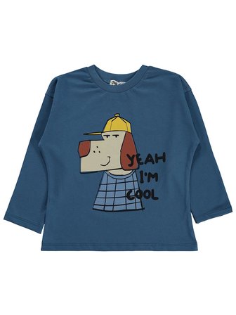 Civil Boys Yeah Köpek Baskılı 2-5 Yaş Sweatshirt Km - Lacivert