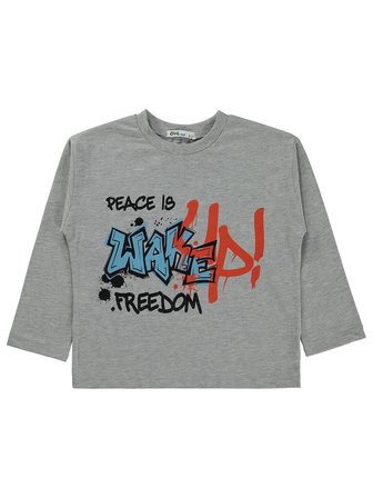 Civil Boys Wake Up Baskılı 10-13 Yaş Sweatshirt Km - Gri