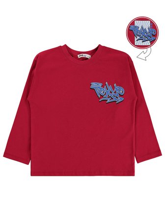 Civil Boys Tokyo Baskılı 6-9 Yaş Sweatshirt - Kırmızı