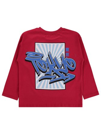Civil Boys Tokyo Baskılı 6-9 Yaş Sweatshirt - Kırmızı