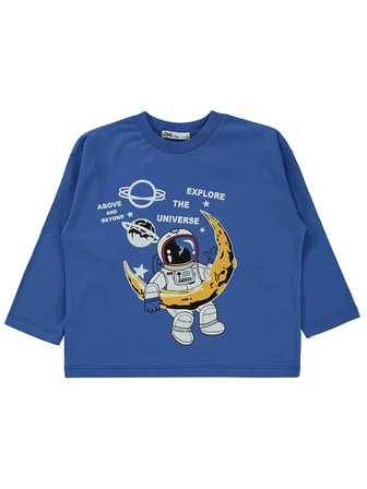 Civil Boys Explore The Baskılı 2-5 Yaş Sweatshirt  - Mavi