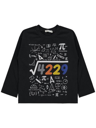 Civil Boys 4489 Baskılı 6-9 Yaş Sweatshirt - Siyah