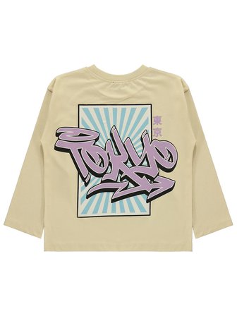 Civil Boys Tokyo Baskılı 10-13 Yaş Sweatshirt  - Koyu Taş Rengi