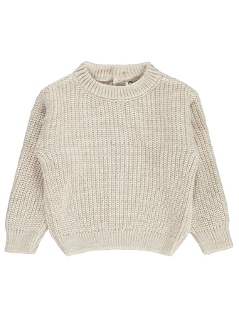 Civil Baby Arkadan Düğmeli Basic 6-18 Ay Kazak - Bej