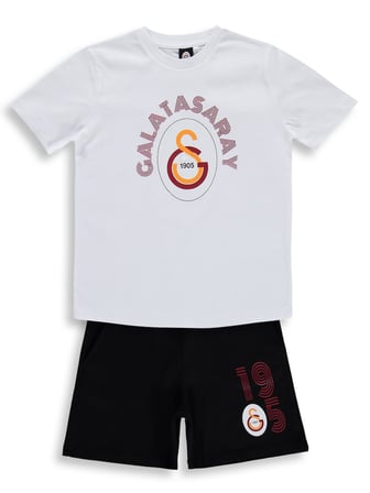 Civil Boys Galatasaray GS Arma Baskılı 3-13 Yaş Takım - Beyaz