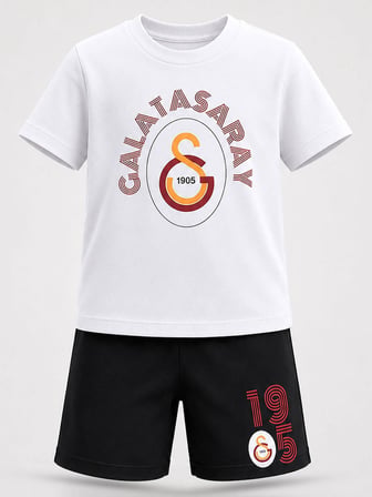 Civil Boys Galatasaray GS Arma Baskılı 3-13 Yaş Takım - Beyaz