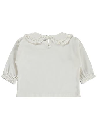 Civil Baby Bebe Yakalı Kalp Nakış 6-18 Ay Sweatshirt - Ekru