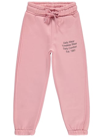 Civil Girls Daily Wear Baskılı 6-9 Yaş Eşofman Altı - Pudra