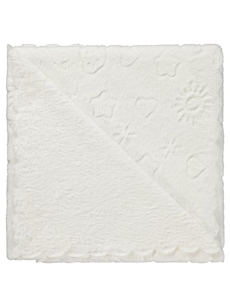 Civil Baby Bulut Desenli 90x90 cm Battaniye - Beyaz