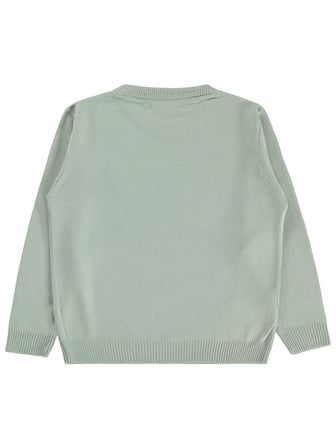 Civil Girls Kelebek Desenli 6-9 Yaş Kazak  - Yeşil