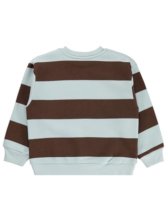 Civil Boys Çizgili 6-9 Yaş Sweatshirt - Mavi