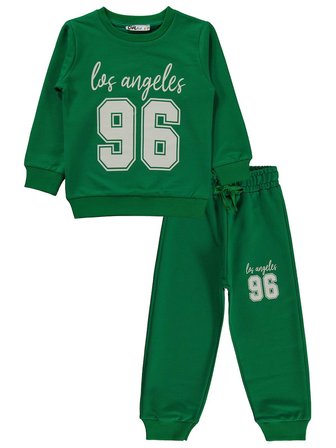 Civil Boys Los Angeles 96 Baskılı 2-5 Yaş Eşofman Takımı - Yeşil