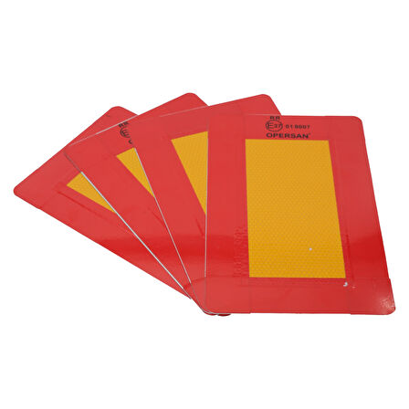 Mega Oto Market Opersan Reflektör Çekici Römork Tır Kamyon Tabel 1 mm Aluminyum Sac 22x36 cm Kısa Dikdörtgen 1 Adet