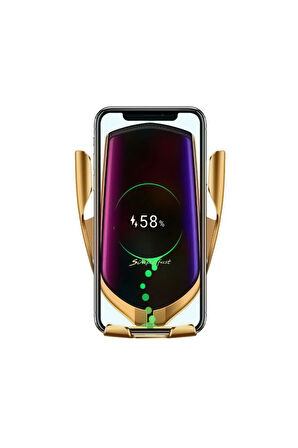 Kablosuz Şarj Oto Telefon Tutucu Wireless Şarj Sensör Araç Bulma