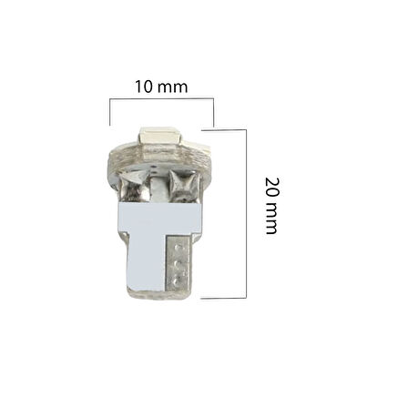Mega Oto Market 18 mm Dipsiz T5 3 Ledli Gösterge Park Lambası Mavi Renk Tüm Araçlar İle Uyumlu