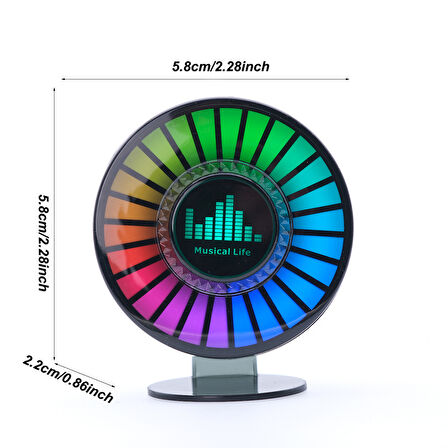 RGB Sese Duyarlı Şarjlı Disko Led Oto Koku Hazneli - USB Güçlü LED Ortam Müzik Ritim Aydınlatması