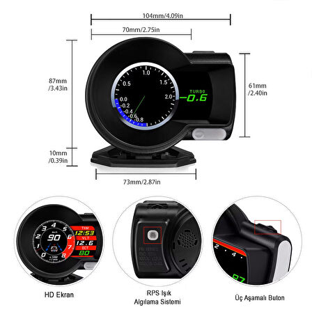 OBD Speedmeter Araç Ekran Dijital Hız Ölçer LCD Headup Enstrüman Araba Otomatik Teşhis Cihazı 