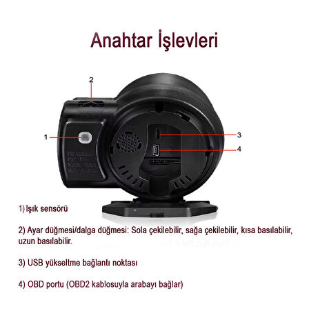 OBD Speedmeter Araç Ekran Dijital Hız Ölçer LCD Headup Enstrüman Araba Otomatik Teşhis Cihazı 