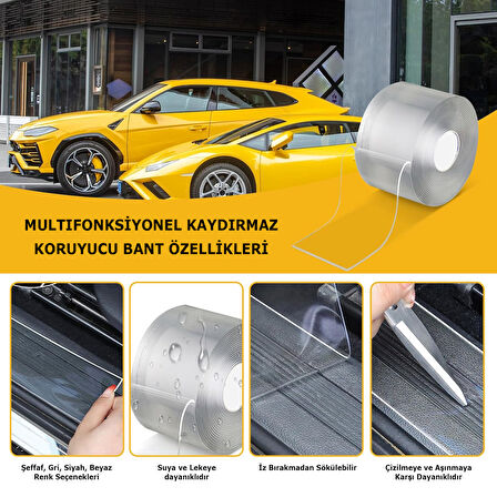 Kapı Çizik Ve Koruma Bandı Çizik Önleyici Bant Kapı Koruma Gri 5 Metre X 10 Cm