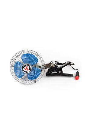 Araç Içi Vantilatör Oto Pervane 10" 24 Volt Uyumlu Mandallı Çakmaklık Girişli