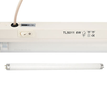 Mega Oto Market 6W 24V Karavan 27 cm Elektronik Floresan Kabin Tavan Lambası - Mavi Işık