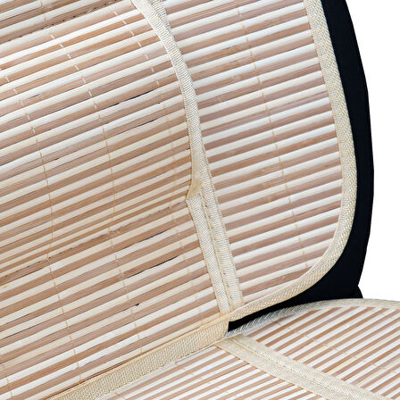 Oto Hasır Bambu Minder Ön Bej İkili Takım Bel Destekli Terletmez WF-1053-BEJ