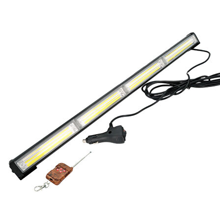 4 Ledli Offroad Led Bar 60 cm Tepe Lamba Kumandalı 12 Animasyonlu Sarı