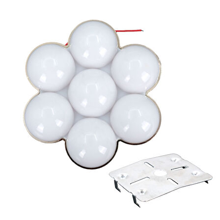 7 Ledli 12V 3W RGB İç Mekan Tavan Aydınlatma Disko Ledi