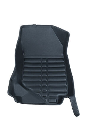 5D Dikişsiz (press) Deri Havuzlu Paspas Siyah Peugeot 2008 2019-2024 ile uyumlu