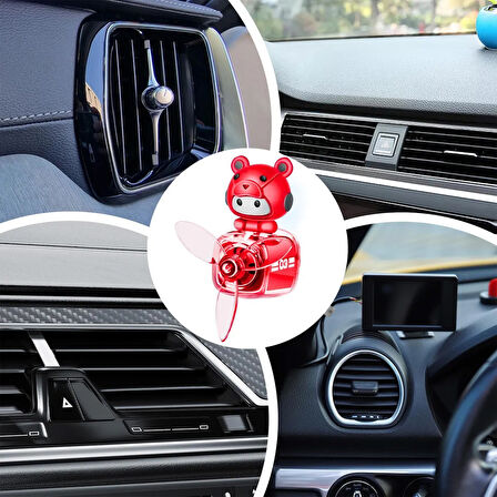 Pervaneli Klima Süsü Oto Koku Klipsi Kırmızı Pilot Hava Ferahlatıcı Maskot