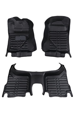 5D Dikişsiz (press) Deri Havuzlu Paspas Siyah Ford Ranger 2023-2025 ile uyumlu